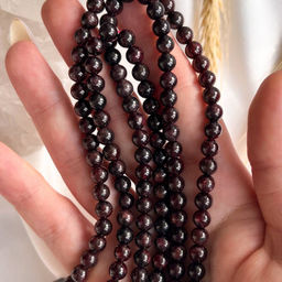 Бусины для украшений из Граната (60 бусин) 39 см