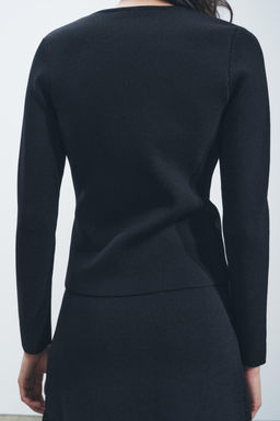 ASYMMETRIC KNIT CARDIGAN - Zara фото 3