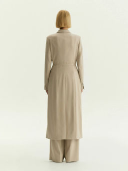 Жакет-платье макси в полоску, ML891/ginger - Emka фото 6