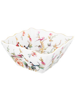 Салатник 16*16*8 см 1 л Певчие птички квадрат глубокий, фарфор, NEW BONE CHINA - Elan gallery фото 5