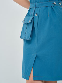 Платье с карманом на поясе OD-285-5