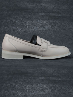 03-DJ32-1 BEIGE Лоферы женские (натуральная кожа) - Фабричный китай фото 9