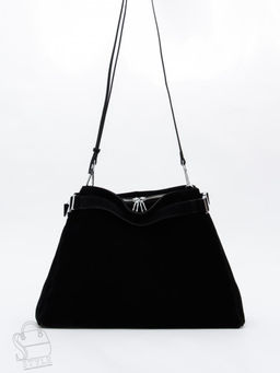 Сумка женская кожаная 6149Q black Polina&Eiterou