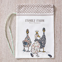 НАБОР МЕШОЧКОВ ИЗ 2-Х Ш FAMILY FARM 20Х29СМ,100% ХЛОПОК,КЛЕТКА,ТВИЛ,ПРОПИТКА