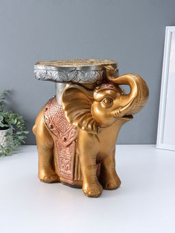 Фигура-подставка "Слон" бронза, 35х40х25 см