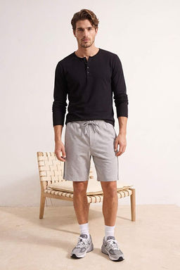 Gri Regular Fit Yan_ Biyeli _rme _ort & Bermuda TMNSS26SR00036 - Trendyolmilla фото 2