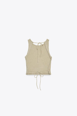 OPEN-BACK RIB T-SHIRT - Zara фото 13