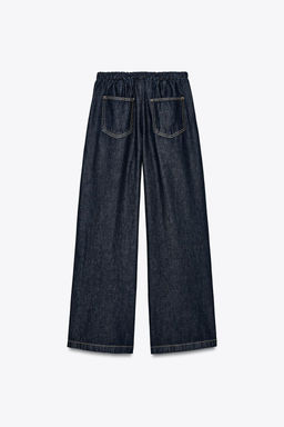 Z1975 MID-WAIST WIDE-LEG JOGGER JEANS - Zara фото 14