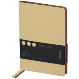 Книжка записная А5 80л. кожзам "Fuze" (NB0-87506, "Berlingo") бежевая, цветной срез