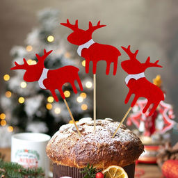 Шпажки из фетра Олень, набор 3 шт.