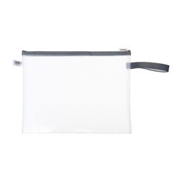 Папка-конверт на молнии формат А4, с ручкой, водоотталкивающая, 350 мкр, серый - Simaland фото 2