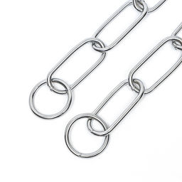 Ошейник - удавка металлический, сварная цепь, длинное звено, 60 см, толщина проволоки 3,5 мм - Пижон фото 3