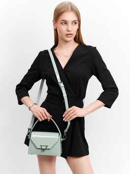 LACCOMA сумка Y2097-мятный натуральная кожа  фото 7