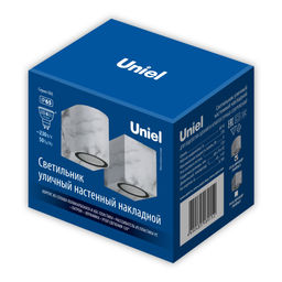 UUL-P51A 6W/GU10 IP65 MARBLE Светильник уличный, под лампу GU10. Архитектурный накладной. Цвет корпуса мрамор. TM Uniel