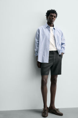 BERMUDA REGULAR FIT 100% LINO / Negro - Zara фото 6