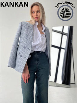 Пальто женское демисезонное 27200 (голубой)