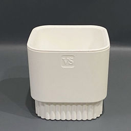 Горшок цветочный VipSet Бостон с дренажной системой квадрат 2,7л белый (AMБ-2,7-01)