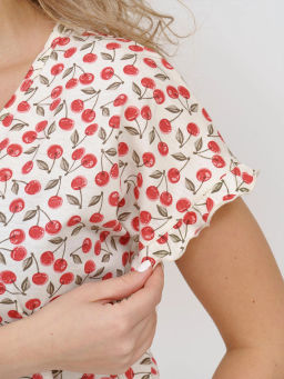 Пижама женская, цвет зеленый красный белый