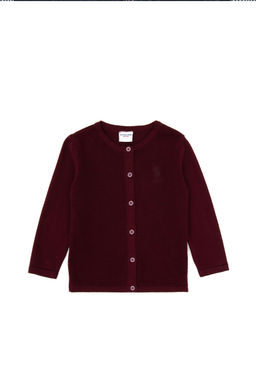 K_z _ocuk Bordo D__meli Bisiklet Yaka Triko H_rka Sepette S_rpriz _ndirim