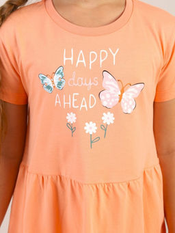 CRB wear / CWKG 63933-47 Платье для девочки,персиковый  фото 3