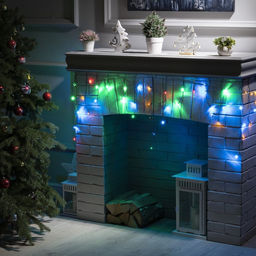 Гирлянда Бахрома 1.8?0.5 м, IP20, тёмная нить, 48 LED, свечение мульти, 8 режимов, 220 В - Luazon lighting фото 2