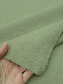 Теплый хлопок цв.Св.оливково-серый, ш.1.5м, хлопок-100%, 160гр/м.кв - Купава фото 4