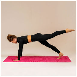 Коврик для фитнеса и йоги Sangh Sun, нескользящий, 183×61×0.6 см, розовый