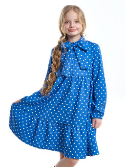 Платье подростковое в горох UD 7014 св.голубой горох - Mini maxi фото 29