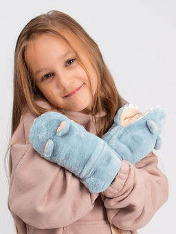 Варежки детские меховые Kim Lin