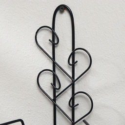 Подвес для кашпо настенный «Узор», d=16 см, чёрный