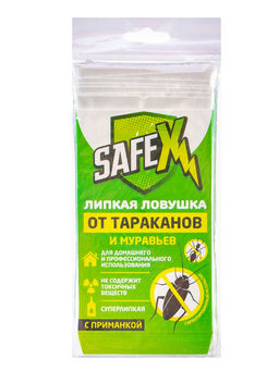 Клеевая ловушка-домик от тараканов и муравьев SAFEX, набор, 10 шт.  фото 4