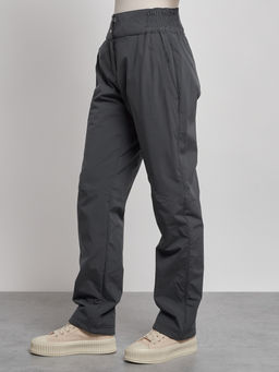 Брюки утепленные спортивные с высокой посадкой женские зимние серого цвета 7141Sr - Colannia фото 11