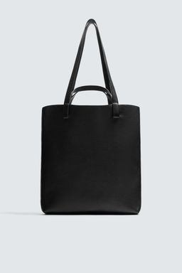 BOLSO SHOPPER PIEL LIMITED EDITION / Negro