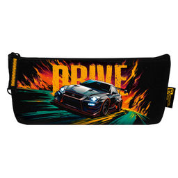 Пенал школьный Феникс+, арт.68414/ 30 ДРАЙВ (без наполнения, 21х3,5х8 см, микрофибра на ПВХ-основе,