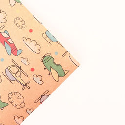 Цена за 10 шт. Бумага упаковочная крафтовая «Самолёты», 50 х 70 см