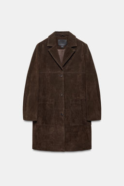 100% SUEDE LEATHER COAT ZW COLLECTION LIMITED EDITION - Zara фото 13