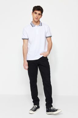 TRENDYOL MAN Siyah Slim/Dar Kesim %100 Pamuklu Polo Yaka T-shirt TMNSS22PO00014 - Trendyolmilla фото 21