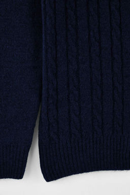 Lacivert Regular Bisiklet Yaka Animal Kazak TMNAW26KZ00006 - Trendyolmilla фото 7