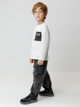 КР 302847/молочный 0602 к600 лонгслив (футболка дл.рукав) для мал