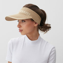 Козырёк от солнца MINAKU, бежевый, размер 54-56, трикотаж