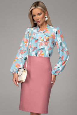 Юбка Лима (экокожа/розовый) - Эльза фото 15