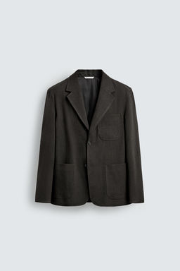 BLAZER BOLSILLOS CON LANA / Marr?n - Zara фото 7