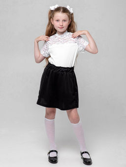 Джемпер для девочки 61359/1 Белый* 350 Lets go