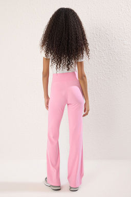 TRENDYOLMILLA Siyah Wide Leg/Ispanyol Paca Yuksek Bel Interlok Esnek Orme Pantolon TWOAW25PL00006 фото 4