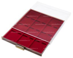 Кассета для хранения и презентации монет в капсулах QUADRUM XL на 12 ячеек MB LEUCHTTURM 343230