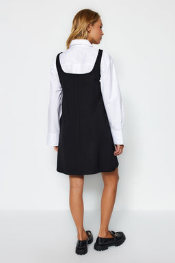 TRENDYOLMILLA Siyah Jile Skater/Belden Ac?lan Orme Elbise TWOAW24EL00245  фото 6