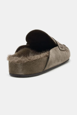 LEATHER SLINGBACK CLOGS - Zara фото 5