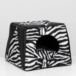 Дом-трансформер трапеция 43 х 43 х 34 см, расцветка зебра - Simaland фото 2