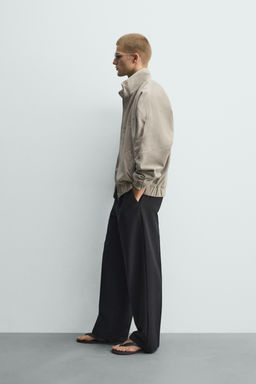CAZADORA RELAXED FIT PIEL ANTE / Gris topo - Zara фото 4