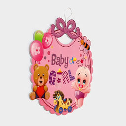 Украшение на гендер пати «Подвеска Baby Girl», 28.5×24.5 см, розовое